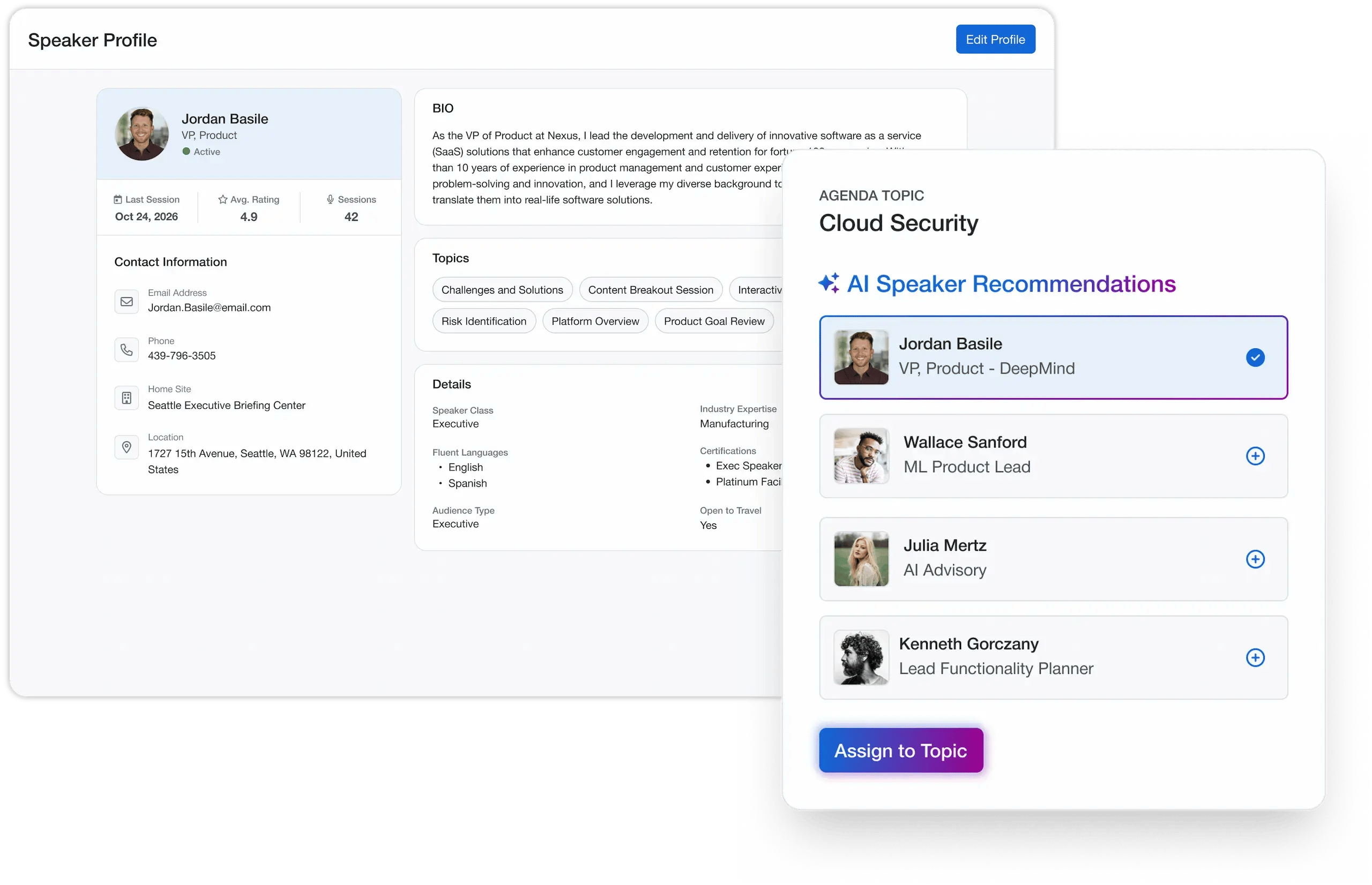 Speaker and Speaker AI
