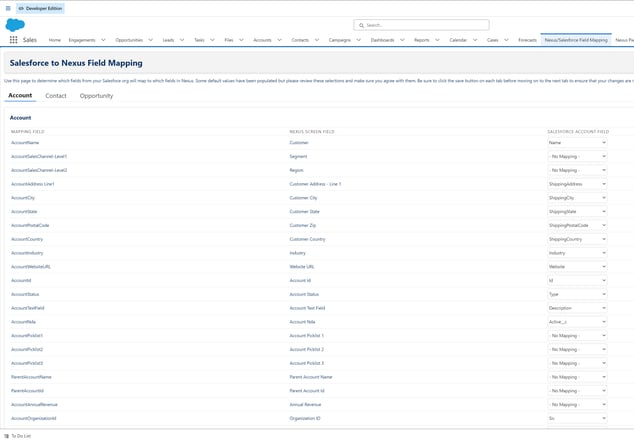 SFDC Mapping